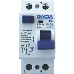 ΡΕΛΕ ΔΙΑΡΟΗΣ 2Χ25Α 30 mA AC GACIA