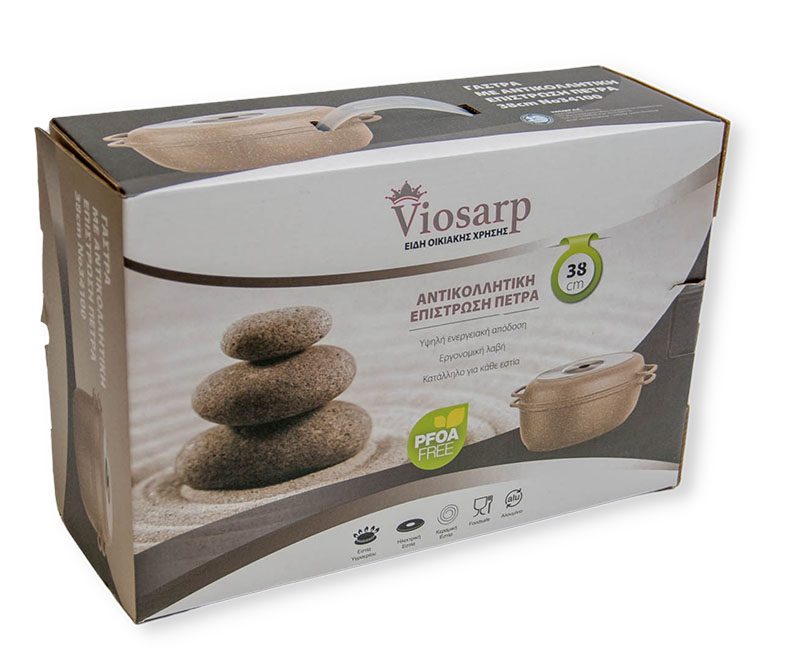 ΓΑΣΤΡΑ ΠΟΛΥΣΚΕΥΟΣ ΜΕ ΑΝΤΙΚΟΛΛΗΤΙΚΗ ΕΠΙΣΤΡΩΣΗ ΠΕΤΡΑ 38cm No34100 - Image 8