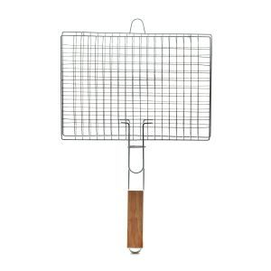 ΣΧΑΡΑ ΨΗΣΙΜΑΤΟΣ BARBECUE ΜΕΤΑΛΛΙΚΗ 60x40cm ΜΕ ΞΥΛΙΝΗ ΛΑΒΗ