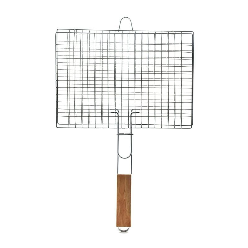 ΣΧΑΡΑ ΨΗΣΙΜΑΤΟΣ BARBECUE ΜΕΤΑΛΛΙΚΗ 60x40cm ΜΕ ΞΥΛΙΝΗ ΛΑΒΗ