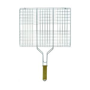ΣΧΑΡΑ ΨΗΣΙΜΑΤΟΣ BARBEQUE ΜΕΤΑΛΛΙΚΗ 49x30cm ΜΕ ΞΥΛΙΝΗ ΛΑΒΗ