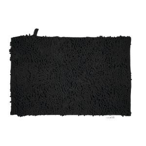 ΤΑΠΕΤΟ ΜΠΑΝΙΟΥ VELVET ΑΝΤΙΟΛΙΣΘΗΤΙΚΟ 80x50cm ΜΑΥΡΟ