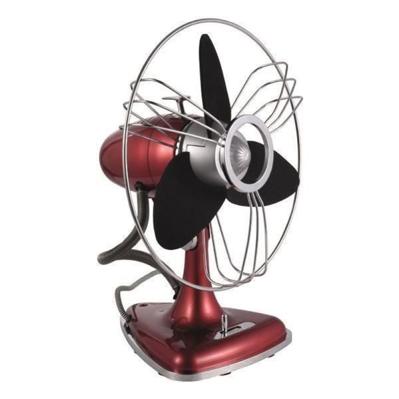 Ανεμιστήρας Vintage 35W επιτραπέζιος κόκκινος  Ø33x40εκ.