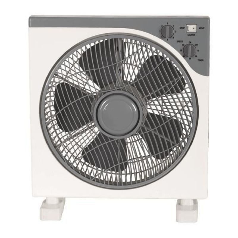 Ανεμιστήρα Box Fan 45W τετράγωνος άσπρο-γκρι Ø30x42x42εκ.