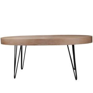 Τραπέζι σαλονιού ξύλινο οβάλ Υ51x119.5x49.5εκ.