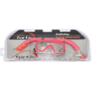 fortis ΣΕΤ ΜΑΣΚΑ & ΑΝΑΠΝΕΥΣΤΗΡΑΣ ΠΑΙΔΙΚΟ PVC ΡΟΖ