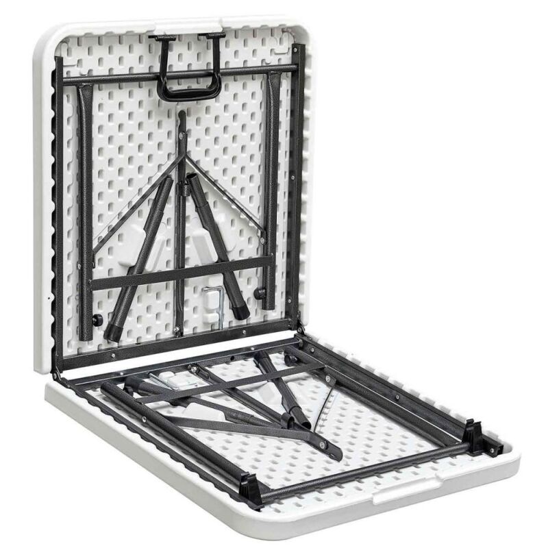 ΤΡΑΠΕΖΙ  ΠΤΥΣΣΟΜΕΝΟ CATERING ΒΑΛΙΤΣΑ 122x60x74cm ΛΕΥΚΟ