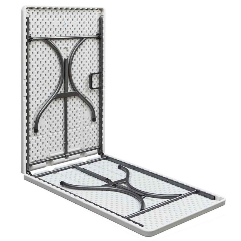 ΤΡΑΠΕΖΙ  ΠΤΥΣΣΟΜΕΝΟ CATERING ΒΑΛΙΤΣΑ 244x76x72cm ΛΕΥΚΟ