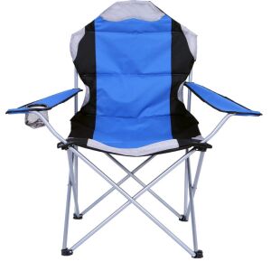 ΠΟΛΥΘΡΟΝΑ ΜΠΛΕ ΜΕΤΑΛΛΙΚΗ ΠΤΥΣΣΟΜΕΝΗ POLYESTER 600D 58x58x105cm ΜΕ ΘΗΚΗ