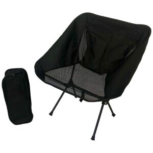 ΠΟΛΥΘΡΟΝΑ ΜΑΥΡΗ ΜΕΤΑΛΛΙΚΗ ΠΤΥΣΣΟΜΕΝΗ POLYESTER 600D 59x50x64cm ΜΕ ΘΗΚΗ
