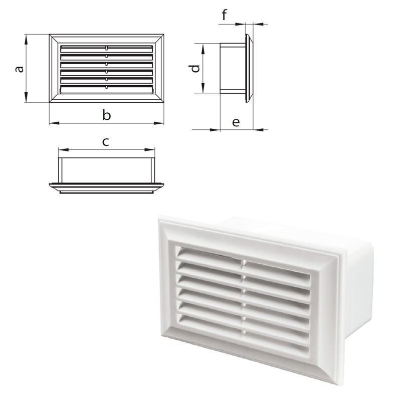 Καπάκι εξαερισμού πλαστικό για σωλήνες 110x55 Vents - Image 2