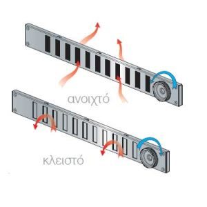 Εξαερισμός μακρόστενος αλουμινίου ανοιγοκλεινόμενος Vents - Image 3