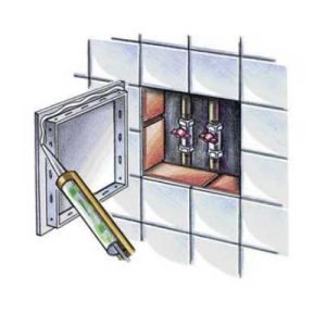 Θυρίδα σωληνώσεων πλαστική με διπλή πόρτα λευκή - Image 5