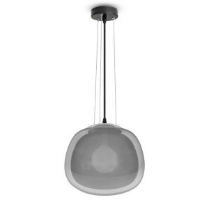 Κρεμαστό φωτιστικό γκρι γυάλινο αιωρούμενο - Image 2