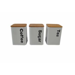 Σετ δοχεία τροφίμων μεταλλικά BAMBOO 3τεμ