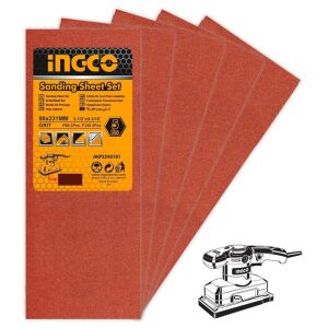 Σετ Φύλλα Λείανσης Τριβείου 90 x 231mm AKFS240101-1 INGCO