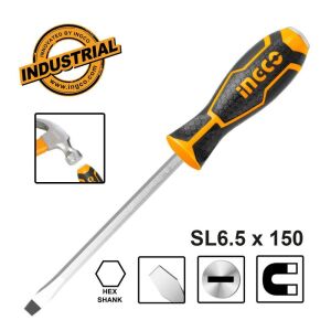 Επαγγελματικό Κατσαβίδι Ίσιο Χτυπητό SL6.5x150 mm HGTS286150 INGCO