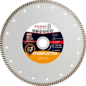 Διαμαντόδισκος PERFECT S3 TURBO κοπής για τσιμεντόπλακα φυσική πέτρα και τούβλο Νο180x26x2223mm DRONCO