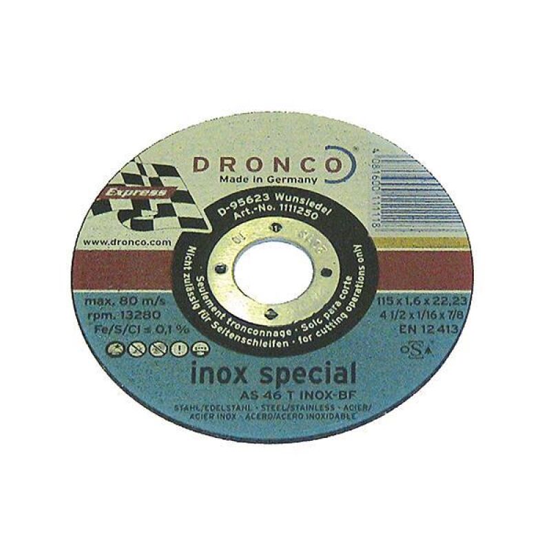 Δίσκος 25τεμ. special inox No125X1.6mm DRONCO