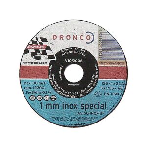 Δίσκος κοπής για inox 10τεμ. ίσιος SUPERIOR AS60T No115x1x2223mm DRONCO