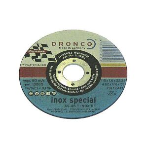 Δίσκος κοπής για inox 25τεμ. ίσιος SUPERIOR AS46T No115x16x2223mm DRONCO