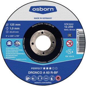 Δίσκος κοπής για σίδηρο 25τεμ. ίσιος PERFECT A60R No115x1x2223mm DRONCO