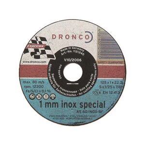 Δίσκος κοπής για inox 10τεμ. ίσιος SUPERIOR AS60T No125x1x2223mm DRONCO