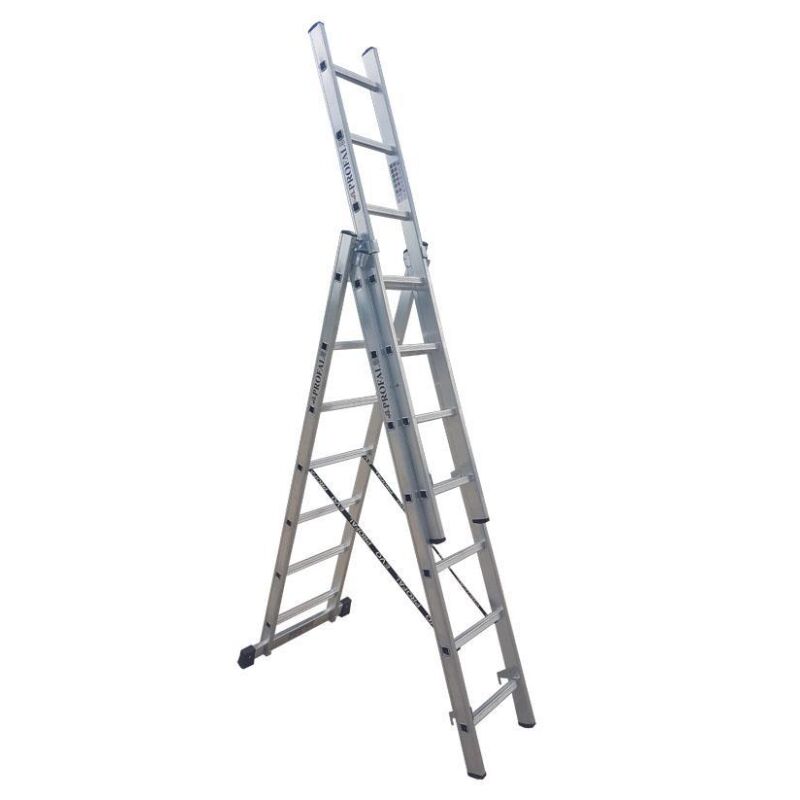Σκάλα τριπλή EVO 3Χ8 σκαλία 150kg ύψος 231 ύψος Λ 358 μέγιστο 512m PROFAL