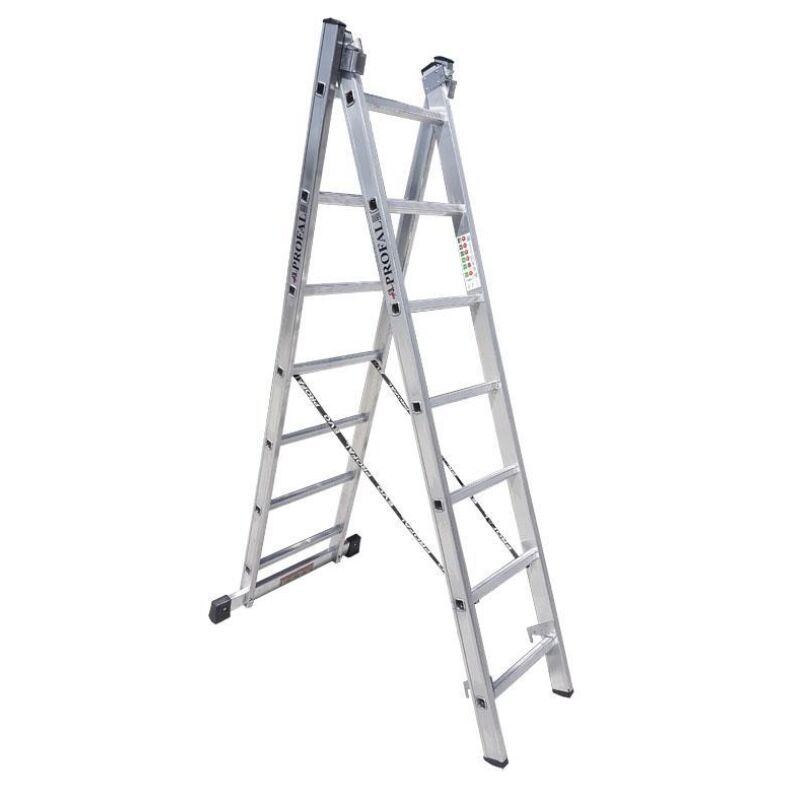 Σκάλα διπλή EVO 2χ13 σκαλία 150kg ύψος Λ 355 μέγιστο 626m PROFAL