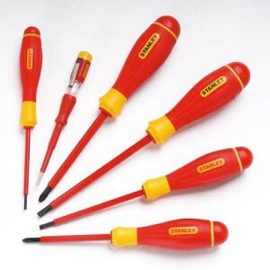 Κατσαβίδια FATMAX με μόνωση 1000V VDE σετ 6 τεμ. 4 ίσια (25x50 35x75 55x150 3x64) και 2 phillips (1x100 2x125) και 1 δοκιμαστικό STANLEY