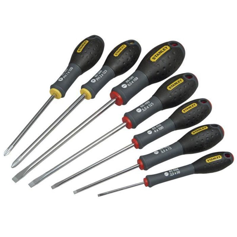 Κατσαβίδια FATMAX σετ 7 τεμ. 5 ίσια (2.5x50 3.5x75 4x100 5.5x125 6.5x150) και 2 phillips(PH1PH2) σε blister STANLEY