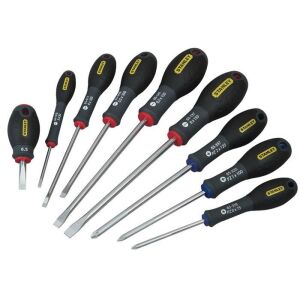 Κατσαβίδια FATMAX σετ 9 τεμ. 5 ίσια (3x50 55x100 65x150 4x100 65x30) 3 pozi (PZ0x75 PZ1x100 PZ2x125) και 1 ίσιο νάνος σε blister STANLEY