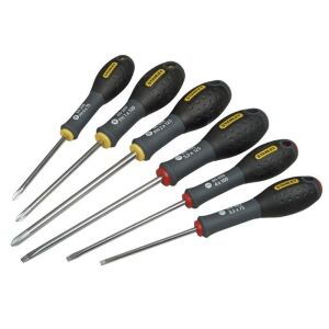 Κατσαβίδια FATMAX σετ 6 τεμ. 3 ίσια (3.5x75 4x100 5.5x125) και 3 phillips(PH0PH1PH2PH3) σε blister STANLEY