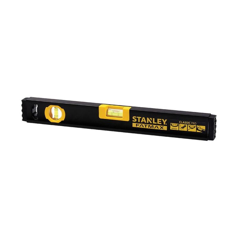 Αλφάδι αλουμινίου FATMAX Classic Pro μαύρο με 2 μάτια μήκος 80cm STANLEY