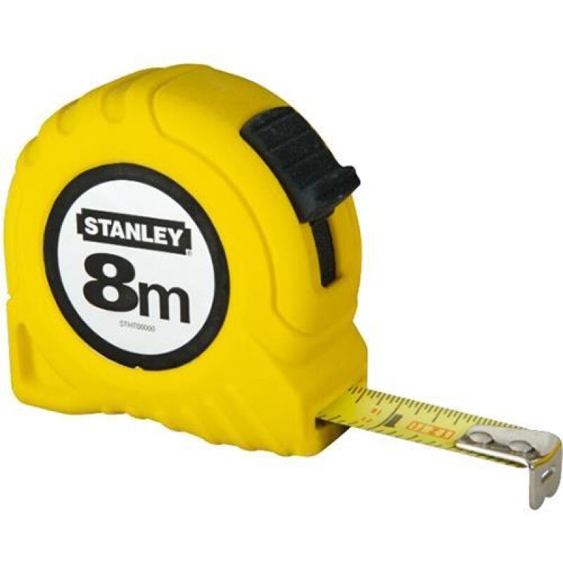 Μέτρο πλαστικό κίτρινο με λάμα 25mm - 8m σε blister STANLEY