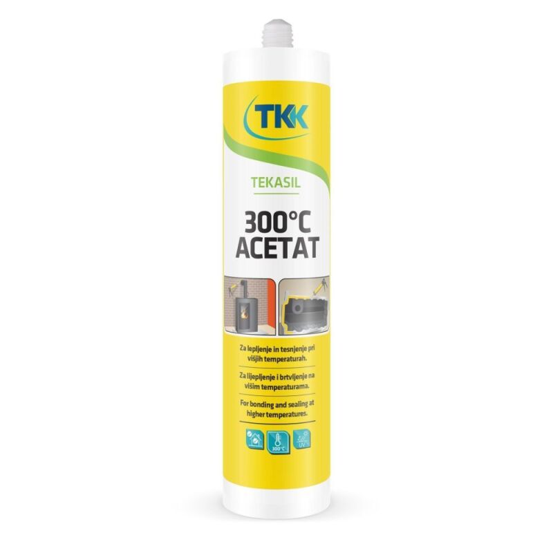 Σιλικόνη θερμοκρασίας  300°C 12τεμ. μαύρη TEKASIL 300ml TKK