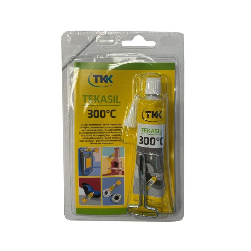 Σιλικόνη θερμοκρασίας  300°C 16τεμ. κόκκινη TEKASIL 60ml TKK