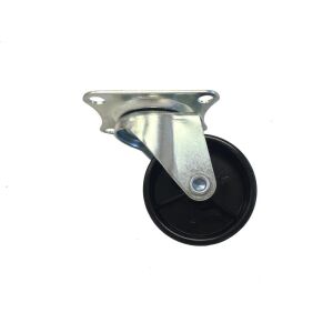 Ρόδα μαύρη ελαφρού τύπου 40x17mm ύψος 51mm πλάκα 41x40mm