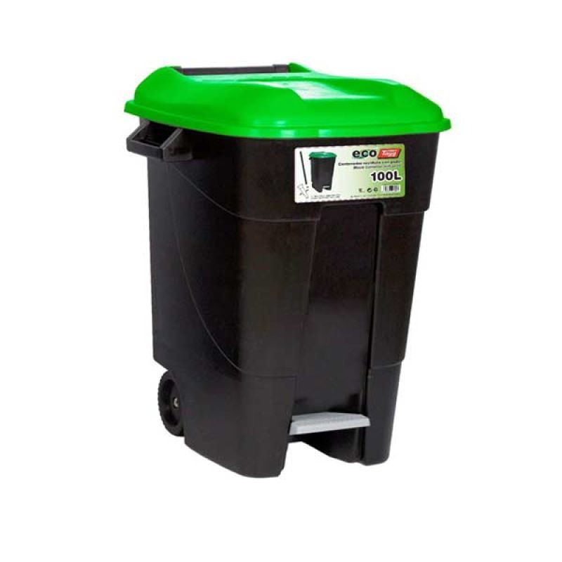 Κάδος 100 λίτρων ECO με ρόδες και πεντάλ σε διάφορες αποχρώσεις ...