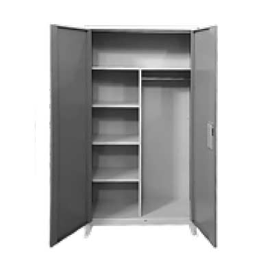 Μεταλλική ντουλάπα ψηλή με 4 ράφια και χώρισμα - Image 2