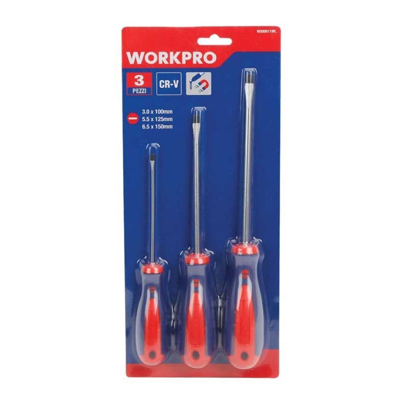 Σετ κατσαβίδια ίσια WorkPro 3 τεμαχίων