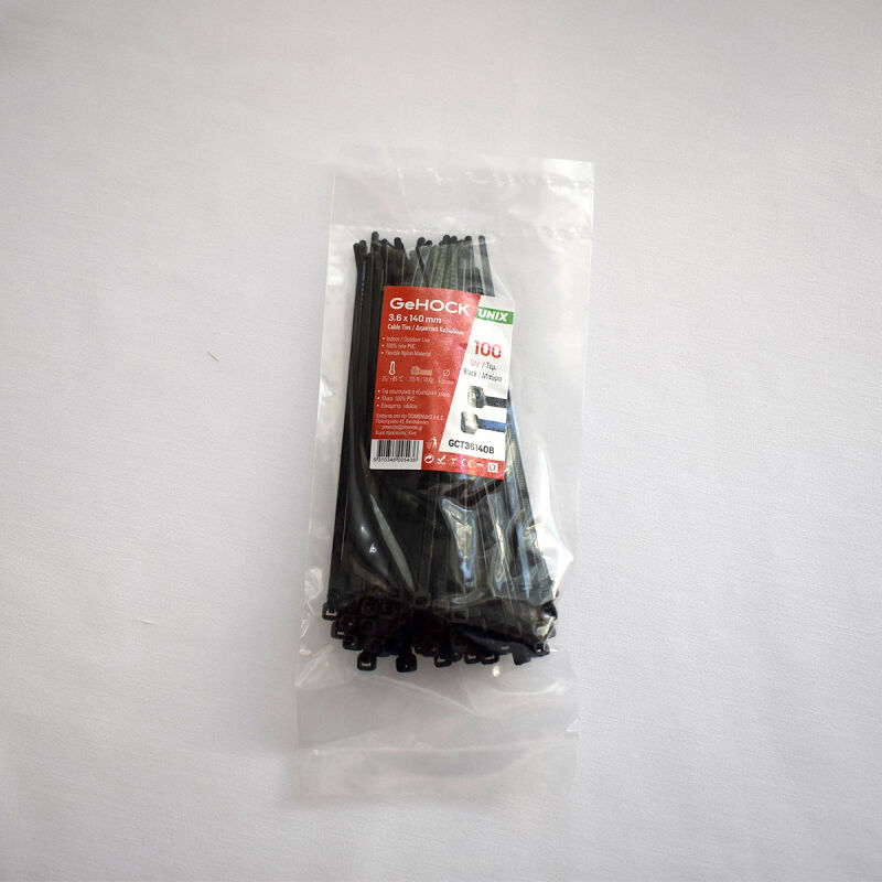 Δεματικά σε Μαύρο Χρώμα 3.6x140mm 100 τεμ. GeHOCK 136140 GeHOCK - Image 3