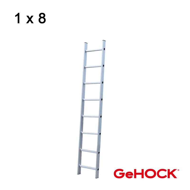 Μονή Σκάλα Αλουμινίου 1 x 8 Σκαλοπάτια GeHOCK 605008 GeHOCK