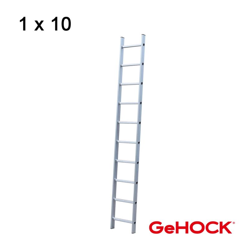 Μονή Σκάλα Αλουμινίου 1 x 10 Σκαλοπάτια GeHOCK 605010 GeHOCK