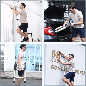 Τηλεσκοπική Σκάλα Αλουμινίου 9 Σκαλιών 9350260 GeHOCK - Image 4