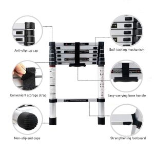 Τηλεσκοπική Σκάλα Αλουμινίου 13 Σκαλιών 9350380 GeHOCK - Image 5