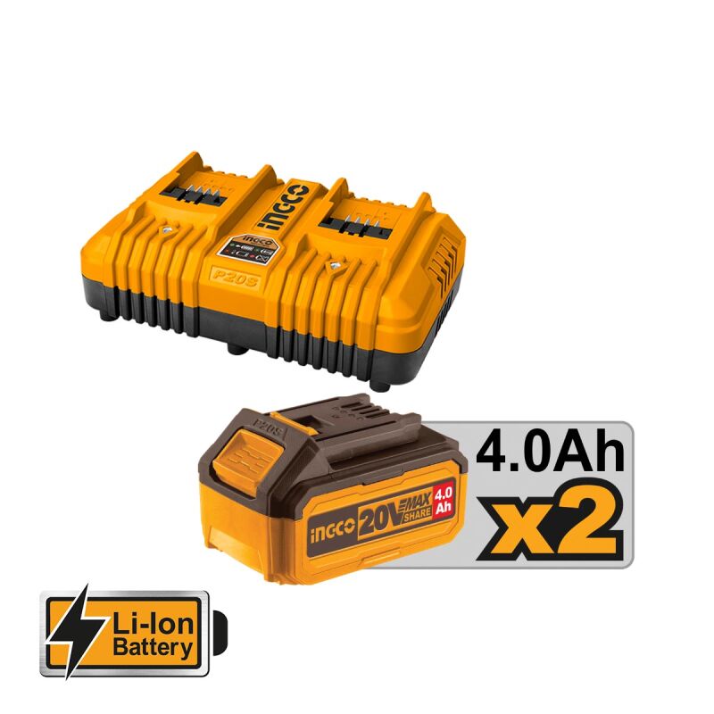 Αλυσοπρίονο Μπαταρίας 2x20V Li-Ion 40cm Λάμα CGSLI401682 INGCO - Image 2