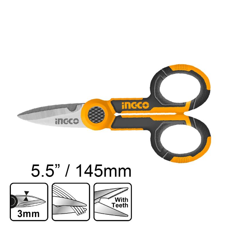 Ψαλίδι Ηλεκτρολόγου 145mm HES02855 INGCO