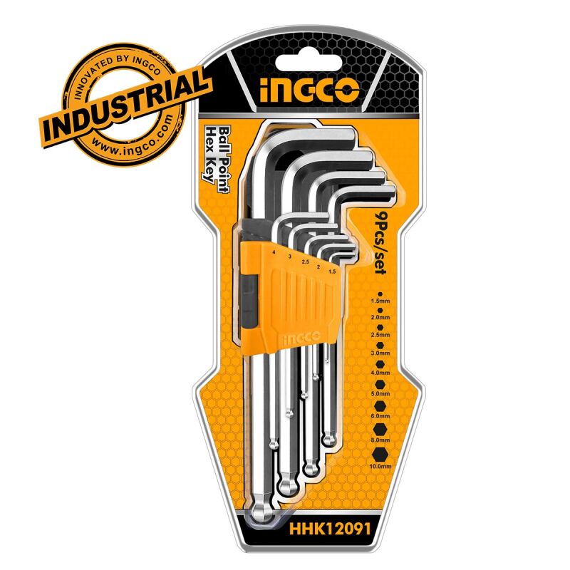 Σετ Κλειδιά Άλλεν 1.5-10mm Μπίλλιας HHK12091 INGCO - Image 2
