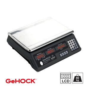 Ψηφιακή Επιτραπέζια Ζυγαριά έως 40kg Μαύρη GeHOCK PCS0402 GeHOCK